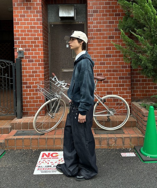 kutir(クティール)の「ASSORTED SUN FADED GROMMET ZIP HOODIE/アソートサンフェード加工ハトメジップフーディー(パーカー・メンズ・ネイビー/杢グレー/ブラック/カーキ・MEDIUM/LARGE)」の5枚目の写真