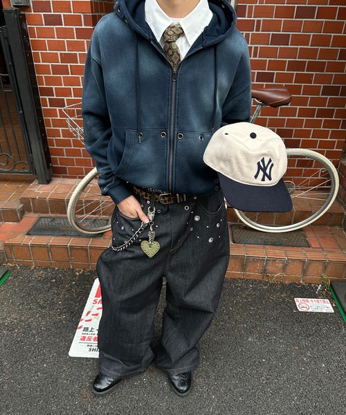 kutir(クティール)の「ASSORTED SUN FADED GROMMET ZIP HOODIE/アソートサンフェード加工ハトメジップフーディー(パーカー・メンズ・ネイビー/杢グレー/ブラック/カーキ・MEDIUM/LARGE)」の11枚目の写真