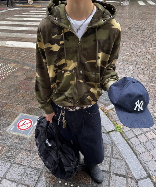 kutir(クティール)の「ASSORTED SUN FADED GROMMET ZIP HOODIE/アソートサンフェード加工ハトメジップフーディー(パーカー・メンズ・ネイビー/杢グレー/ブラック/カーキ・MEDIUM/LARGE)」の15枚目の写真