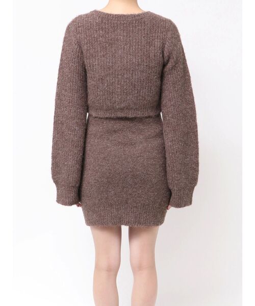 EVRIS（エヴリス）の「ワンポイントアンサンブルニットワンピース（ワンピース・レディース・ブラック/グリーン/ブラウン・FREE）」の9枚目の写真