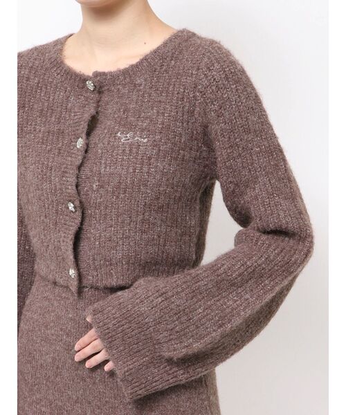 EVRIS（エヴリス）の「ワンポイントアンサンブルニットワンピース（ワンピース・レディース・ブラック/グリーン/ブラウン・FREE）」の11枚目の写真