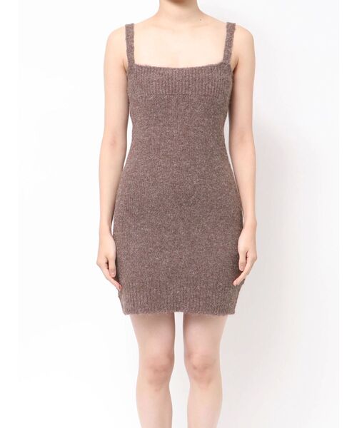 EVRIS（エヴリス）の「ワンポイントアンサンブルニットワンピース（ワンピース・レディース・ブラック/グリーン/ブラウン・FREE）」の14枚目の写真