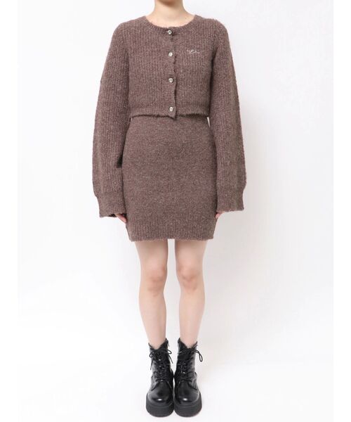 EVRIS（エヴリス）の「ワンポイントアンサンブルニットワンピース（ワンピース・レディース・ブラック/グリーン/ブラウン・FREE）」の16枚目の写真