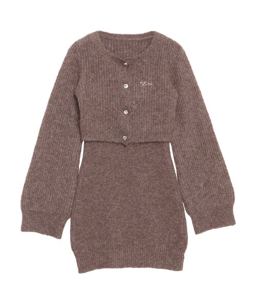 EVRIS（エヴリス）の「ワンポイントアンサンブルニットワンピース（ワンピース・レディース・ブラック/グリーン/ブラウン・FREE）」の22枚目の写真