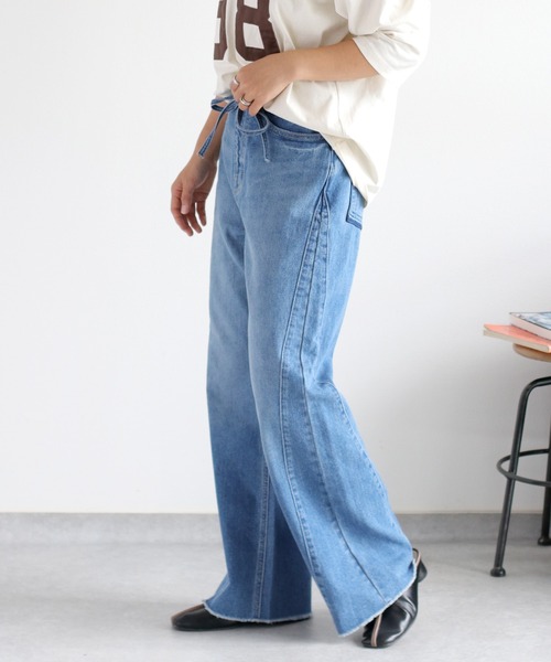 cepo(セポ)の「〈セットアップ対応〉バギーフレアーデニムパンツ(デニムパンツ・レディース・ブルー系2/ブルー系1・S/M/L)」の20枚目の写真