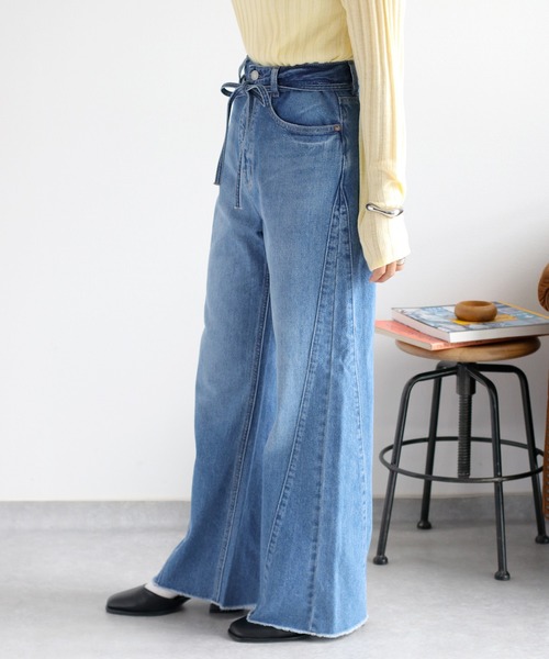 cepo(セポ)の「〈セットアップ対応〉バギーフレアーデニムパンツ(デニムパンツ・レディース・ブルー系2/ブルー系1・S/M/L)」の16枚目の写真