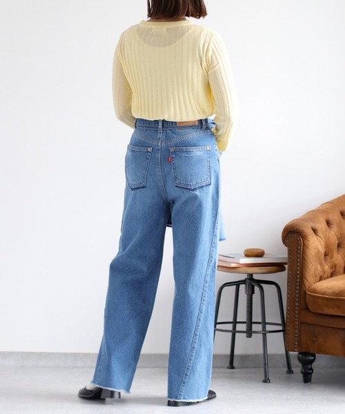 cepo(セポ)の「〈セットアップ対応〉バギーフレアーデニムパンツ(デニムパンツ・レディース・ブルー系2/ブルー系1・S/M/L)」の7枚目の写真