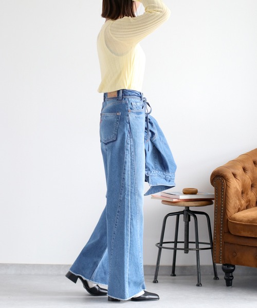 cepo(セポ)の「〈セットアップ対応〉バギーフレアーデニムパンツ(デニムパンツ・レディース・ブルー系2/ブルー系1・S/M/L)」の8枚目の写真