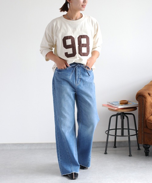 cepo(セポ)の「〈セットアップ対応〉バギーフレアーデニムパンツ(デニムパンツ・レディース・ブルー系2/ブルー系1・S/M/L)」の5枚目の写真