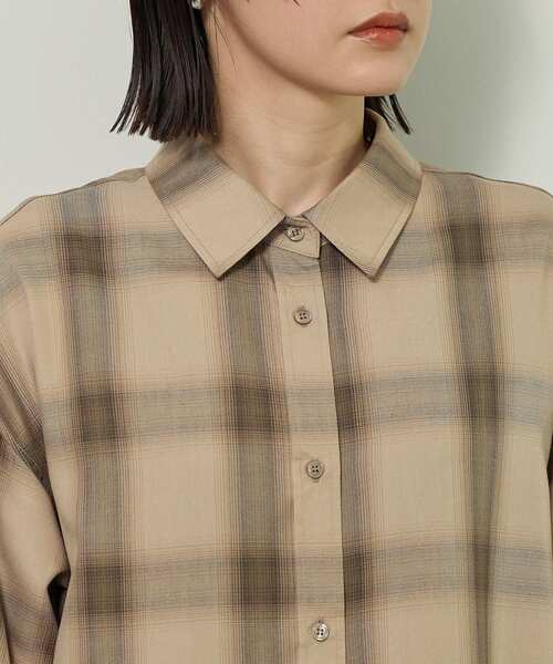 Green　Parks（グリーンパークス）の「ロングシャツワンピース（シャツワンピース・レディース・ベージュ系その他4/ブラック/ブラック系その他3・FREE）」の16枚目の写真