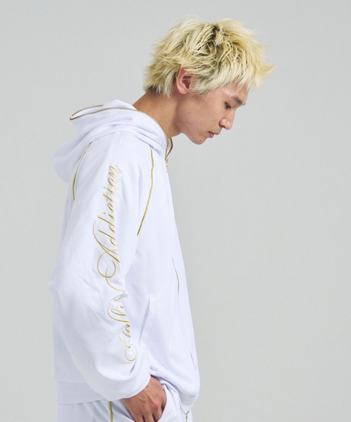 GALLIS ADDICTION（ガリスアディクション）の「GA GOLD刺繍 HOOD-JERSEY（パーカー・メンズ・ブラック/ホワイト・M/L）」の16枚目の写真