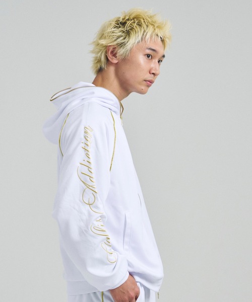 GALLIS ADDICTION（ガリスアディクション）の「GA GOLD刺繍 HOOD-JERSEY（パーカー・メンズ・ブラック/ホワイト・M/L）」の15枚目の写真