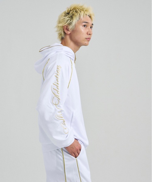 GALLIS ADDICTION（ガリスアディクション）の「GA GOLD刺繍 HOOD-JERSEY（パーカー・メンズ・ブラック/ホワイト・M/L）」の14枚目の写真