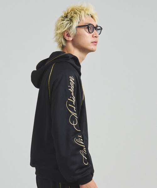 GALLIS ADDICTION（ガリスアディクション）の「GA GOLD刺繍 HOOD-JERSEY（パーカー・メンズ・ブラック/ホワイト・M/L）」の22枚目の写真