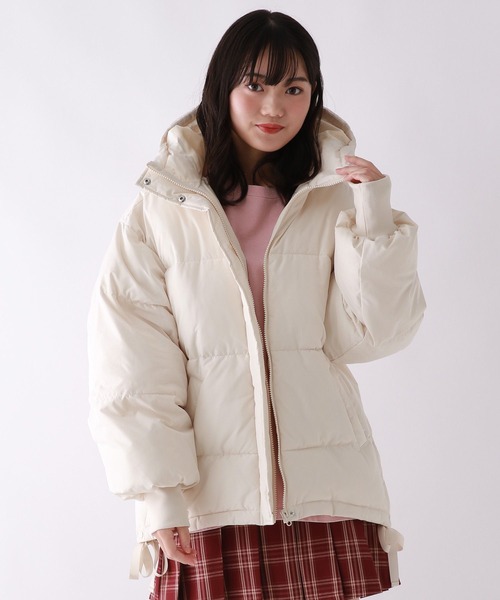 repipi armario（レピピ アルマリオ）の「【保温・軽量】エアサーマルフードブルゾン（ブルゾン・キッズ・アイボリー/ブラック/その他・SMALL/MEDIUM/LARGE）」の5枚目の写真