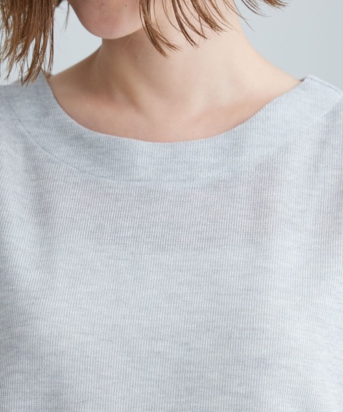 BELLUNA PLUS(ベルーナ)の「ラメ調素材シャツフェイクチュニック(チュニック・レディース・ネイビー/杢グレー・LARGE/MEDIUM/X-LARGE)」の7枚目の写真