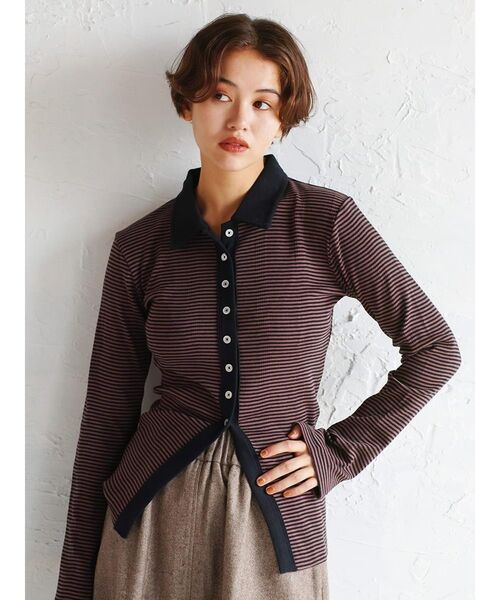 FIKA.(フィーカ)の「Prib Cardigan(カーディガン/ボレロ・レディース・グレー系/アイボリー/ブラウン/ワインレッド/エンジ・FREE)」の6枚目の写真