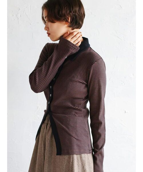 FIKA.(フィーカ)の「Prib Cardigan(カーディガン/ボレロ・レディース・グレー系/アイボリー/ブラウン/ワインレッド/エンジ・FREE)」の8枚目の写真