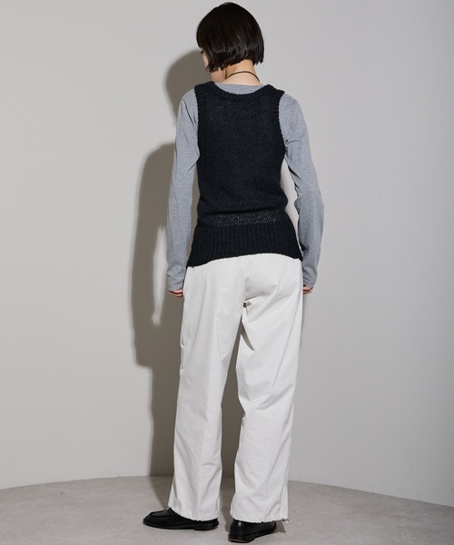 leimn（レイムン）の「モヘアタッチディープUネックニットベスト（ベスト・レディース・ブラック/ブラウン・M）」の17枚目の写真