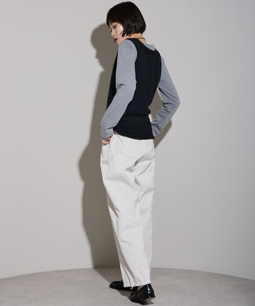 leimn（レイムン）の「モヘアタッチディープUネックニットベスト（ベスト・レディース・ブラック/ブラウン・M）」の18枚目の写真