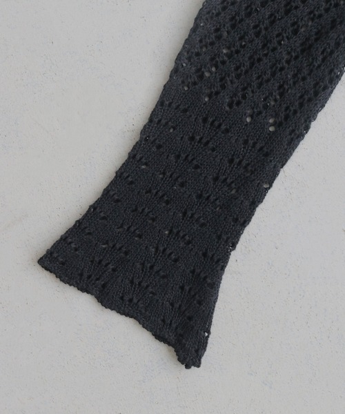 CLEIO(クレイオ)の「【CLEIO】2WAY透かし編み袖フレアトップス 2WAY OPENWORK SLEEVE FLARE TOP/986-14612(カーディガン/ボレロ・レディース・ブラック/アイボリー・FREE)」の7枚目の写真