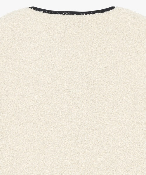 AIGLE（エーグル）の「ショートシェルパ テリー ノーカラージャケット（ブルゾン・レディース・ホワイト/グレー・38/36/40/34）」の10枚目の写真