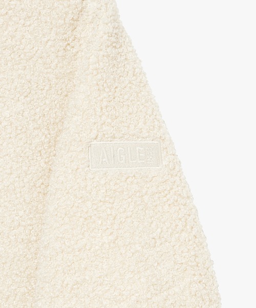 AIGLE（エーグル）の「ショートシェルパ テリー ノーカラージャケット（ブルゾン・レディース・ホワイト/グレー・38/36/40/34）」の15枚目の写真