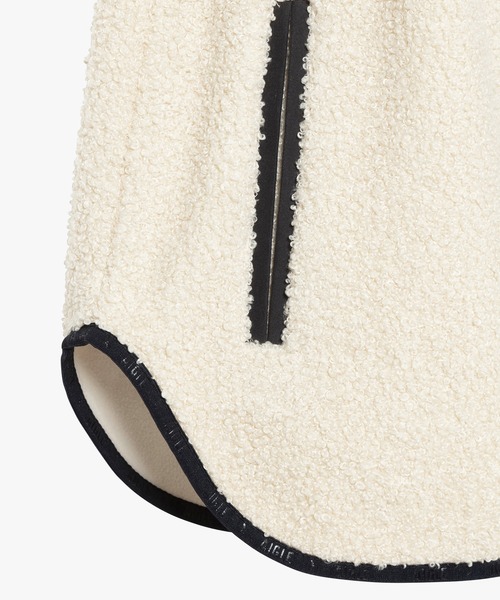 AIGLE（エーグル）の「ショートシェルパ テリー ノーカラージャケット（ブルゾン・レディース・ホワイト/グレー・38/36/40/34）」の16枚目の写真