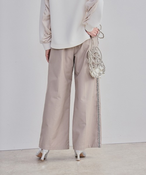 LHELBIE（レルビエ）の「フリンジラインパンツ（その他パンツ・レディース・チャコールグレー/ベージュ/アイボリー・M）」の10枚目の写真