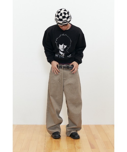 KEYMISERY(キーミザリー)の「A'GEM/9 × .kom 『KEYMISERY/キーミザリー』 HUMAN PRINT CROP SWEATSHIRT/ヒューマンプリントデザイン クロップ スウェットシャツ(スウェット・メンズ・ブラック/ライトグレー・S)」の6枚目の写真