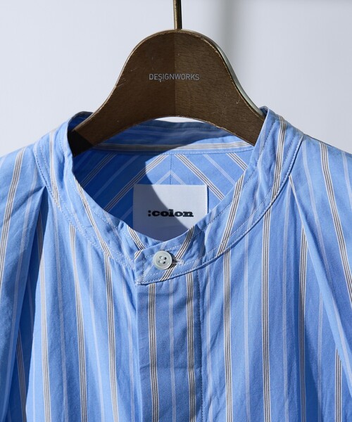 DESIGNWORKS（デザインワークス）の「【:colon / コロン】ストライプ長袖シャツ CST（シャツ/ブラウス・メンズ・ブルー系その他・1）」の6枚目の写真