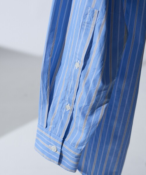 DESIGNWORKS（デザインワークス）の「【:colon / コロン】ストライプ長袖シャツ CST（シャツ/ブラウス・メンズ・ブルー系その他・1）」の4枚目の写真