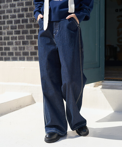 FREAK'S STORE（フリークスストア）の「Lee × FREAK'S STORE/リー 別注 PAINTER PANTS/別注 ペインターパンツ（デニムパンツ・レディース・ネイビー/ブルー/その他・SMALL/MEDIUM）」の8枚目の写真