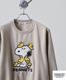 PEANUTS サガラ刺繍 裏起毛トレーナー