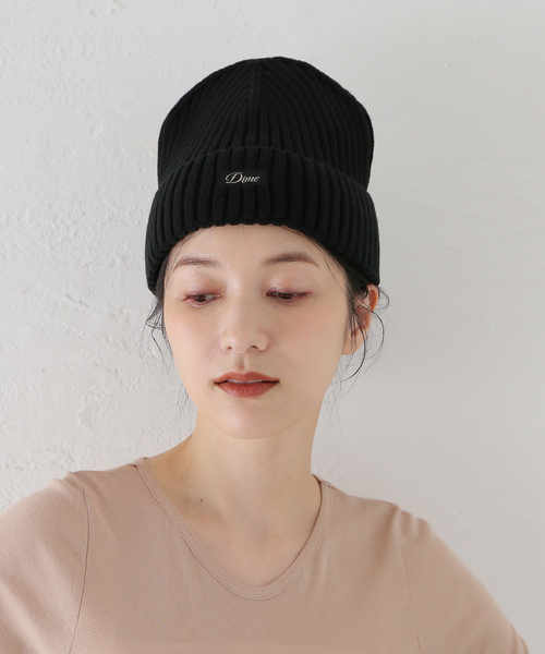 セール】【Dime/ダイム】 CURSIVE RIB BEANIE（ニットキャップ