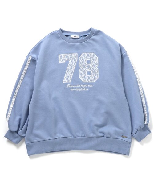 algy（アルジー）の「レースナンバリングBIGトレーナー（スウェット・キッズ・オフホワイト/ブラック/サックスブルー・XX-SMALL/X-SMALL/SMALL/MEDIUM）」の3枚目の写真