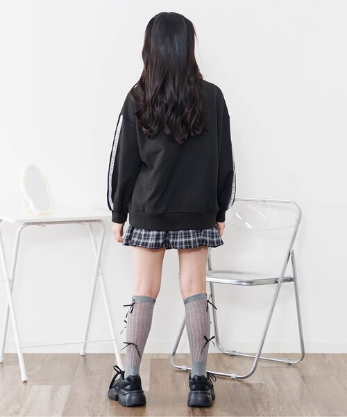 algy（アルジー）の「レースナンバリングBIGトレーナー（スウェット・キッズ・オフホワイト/ブラック/サックスブルー・XX-SMALL/X-SMALL/SMALL/MEDIUM）」の5枚目の写真