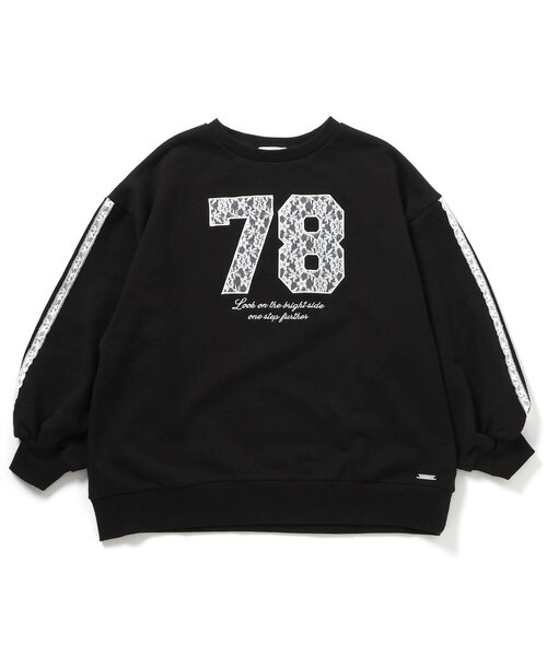 algy（アルジー）の「レースナンバリングBIGトレーナー（スウェット・キッズ・オフホワイト/ブラック/サックスブルー・XX-SMALL/X-SMALL/SMALL/MEDIUM）」の6枚目の写真