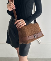 wears | 【500mlペットボトル収納可】レオパードプリントベルトショルダーバッグ(ハンドバッグ)