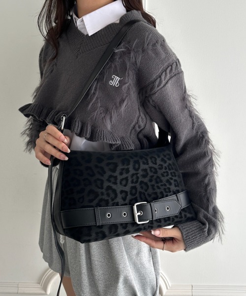 wears（ウェアーズ）の「【500mlペットボトル収納可】レオパードプリントベルトショルダーバッグ（ハンドバッグ・レディース・ブラウン/ブラック/ベージュ/ダークブラウン・FREE）」の14枚目の写真