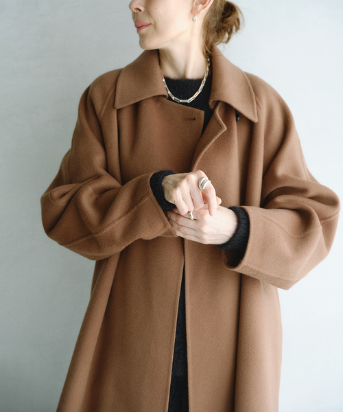 VERMEIL par iena（ヴェルメイユパーイエナ）の「シャルムビーバーコート（その他アウター・レディース・ブラウン/イエロー・38/36）」の3枚目の写真