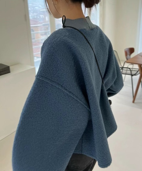 FREE STYLISTS(フリー スタイリスト)の「YUGA_YGMC Drop shoulder wool-look top(ニット/セーター・レディース・オフホワイト/グレー/ブルー・FREE)」の18枚目の写真