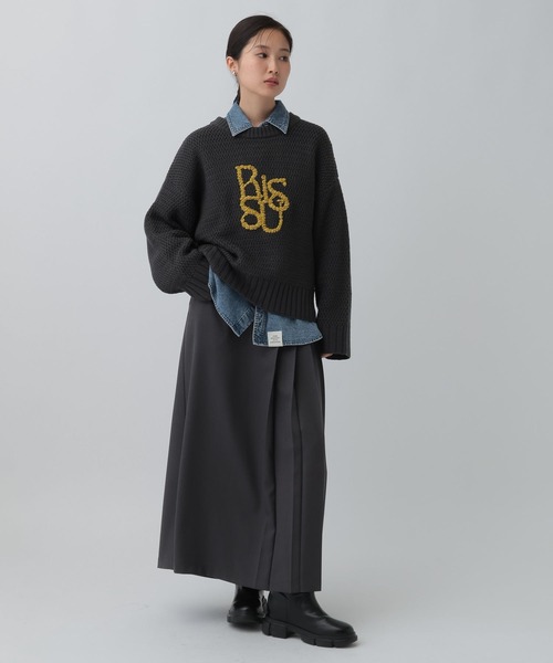 新品　未使用♡ アシンメトリーラッフルニットトップ　　Leory EBLOA 新品 未使用♡ アシンメトリーラッフルニットトップ Leory EBLOA