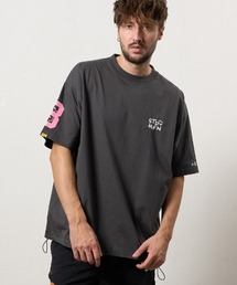 STUD MUFFIN（スタッドマフィン）の「mt10072-7ozコットン天竺 8スマイル ドローコードワイドSSTシャツ(614-02871)（Tシャツ/カットソー）」