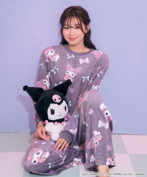 セール】クロミ ストレッチ ソフトボア 長袖 上下セット（ルームウェア