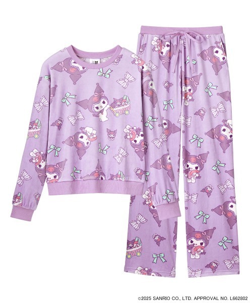 セール】クロミ ストレッチ ソフトボア 長袖 上下セット（ルームウェア