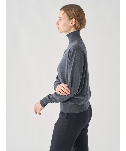 と*と様 着用少 JOHN SMEDLEY タートルネック チャコールグレイ S JOHN SMEDLEY（ジョンスメドレー） タートルネックセーター CATKIN