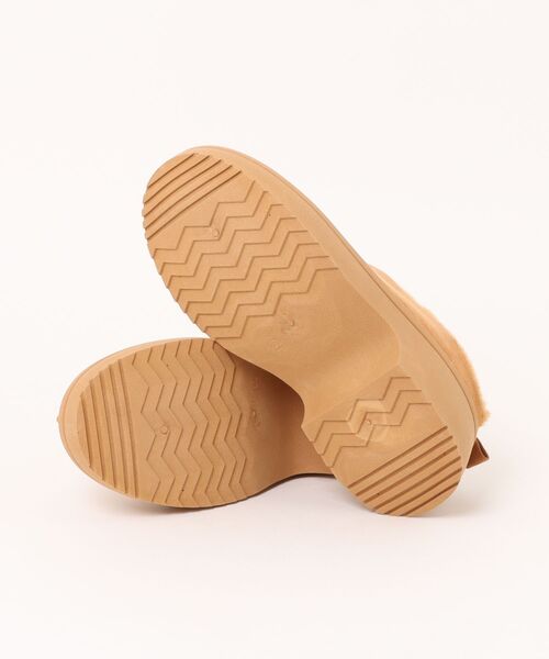 LUGG NAGG（ラグナグ）の「【BeF】【厚底ヒール】つっかけムートンサボ【３E】（スリッポン・レディース・ベージュ/キャメル/ブラック・L/LL/M）」の5枚目の写真