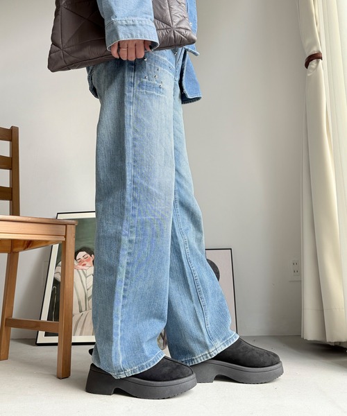 LUGG NAGG（ラグナグ）の「【BeF】【厚底ヒール】つっかけムートンサボ【３E】（スリッポン・レディース・ベージュ/キャメル/ブラック・L/LL/M）」の8枚目の写真