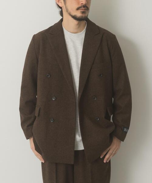 ウール混ダブルブレストジャケット（その他アウター）｜ITEMS